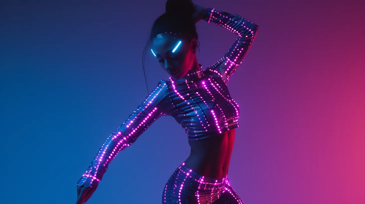 Futuristic LED performance costume concept for a dancer or music artist
