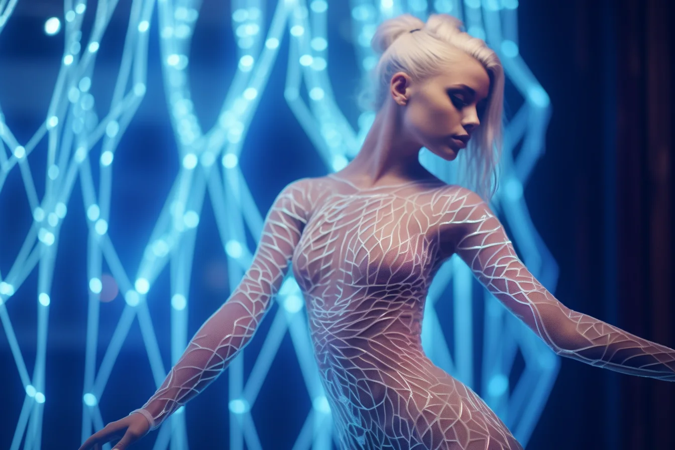Organic Light Mesh futuristic performance costume concept
